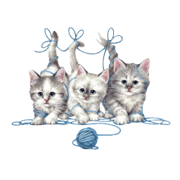 36601 - Tři koťata s klubkem
